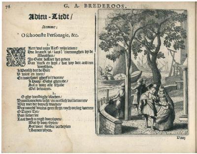 Illustratie in G.A. Brederode, "Boertigh, amoreus, en aendachtig groot lied-boeck", Amsterdam, 1622