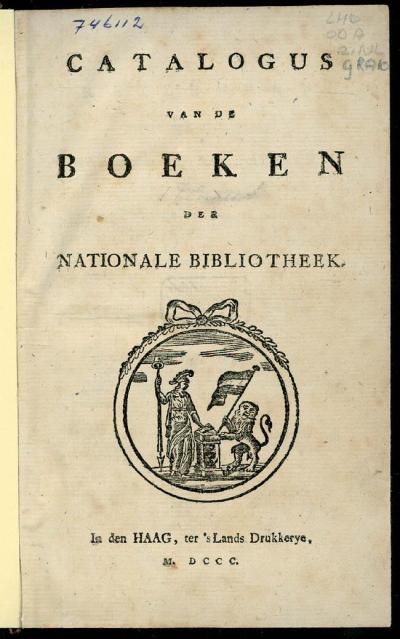 C.S. Flament, "Catalogus van de boeken der Nationale Bibliotheek", 1800