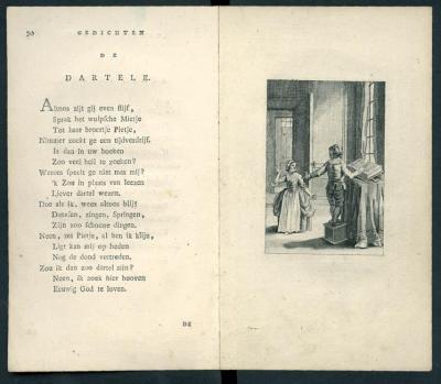 Een gedicht met prentje over lezen, 1803