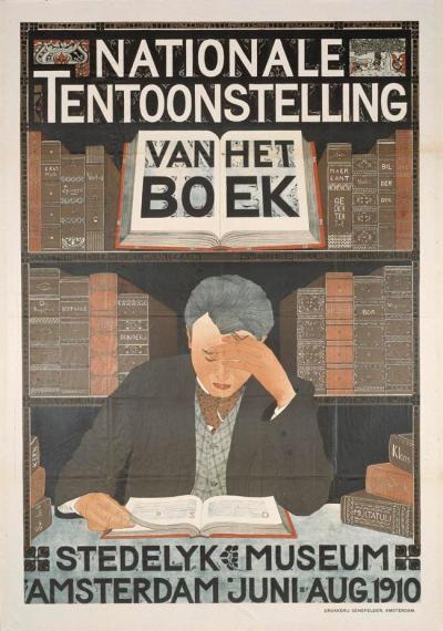 Poster for the 'National Exhibition of the Book', held in the Stedelijk Museum, Amsterdam, 1910